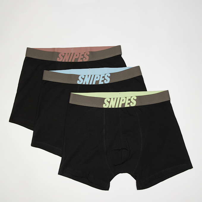 SNIPES 3 PACK - Single Logo Dark Grey Tape Briefs Boxershorts czarny 31755 1