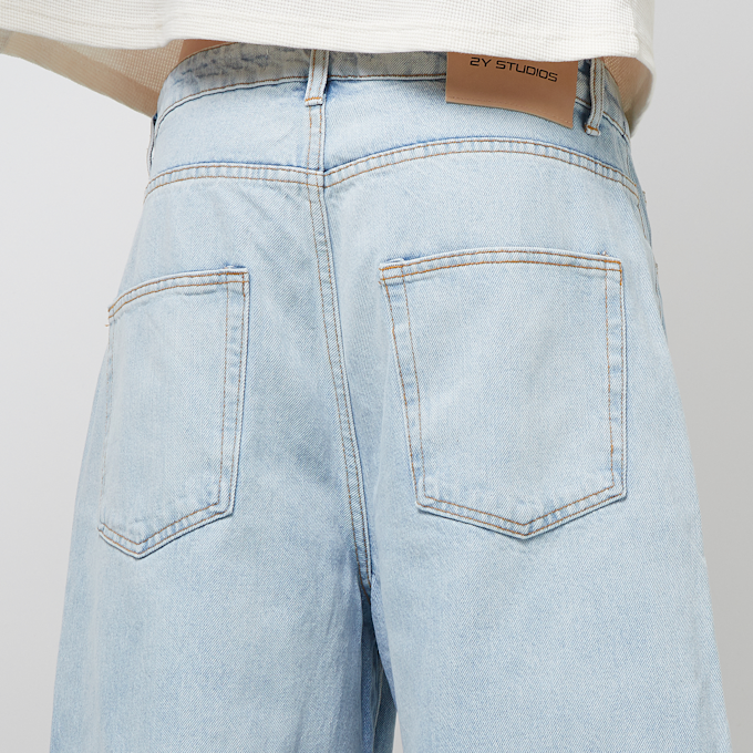 2Y STUDIOS Junan Baggy Basic Shorts blau 31824 4