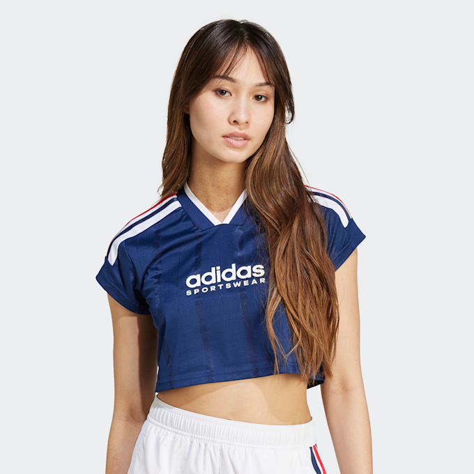 adidas Originals Tiro Cut 3-Streifen Crop Top niebieski 31971 1