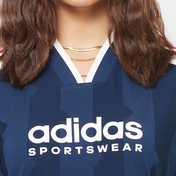 adidas Originals Tiro Cut 3-Streifen Jacquard T-Shirt-Kleid blauw 31974 3