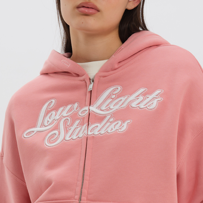 Low Lights Studios Shutter Zip Hoodie różowy 31986 3