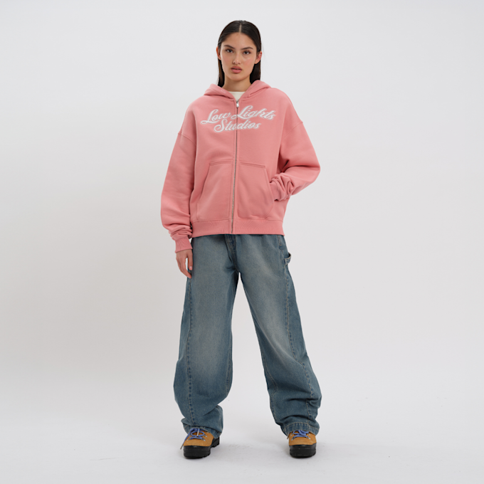 Low Lights Studios Shutter Zip Hoodie różowy 31986 4