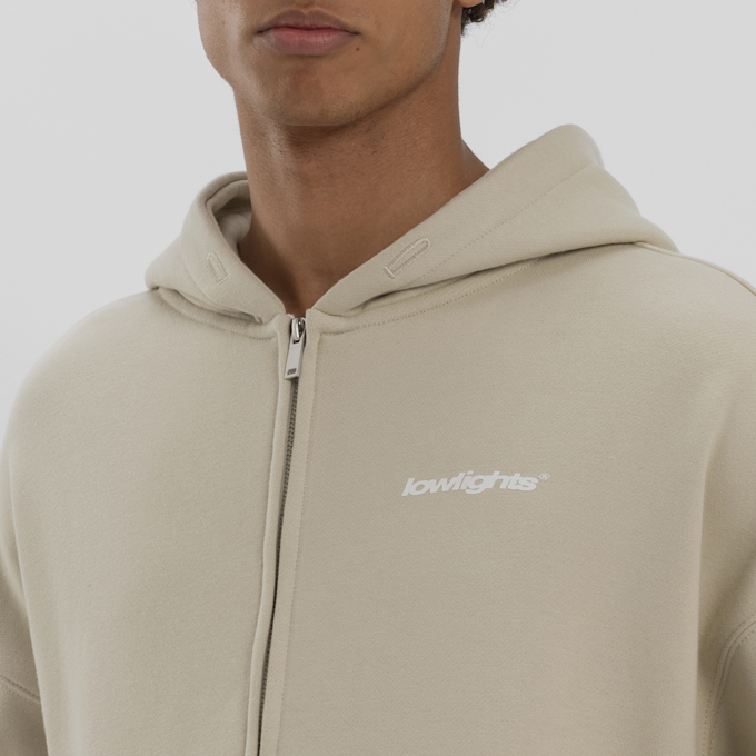 Low Lights Studios Basic Zip Hoodie bege 32016 3