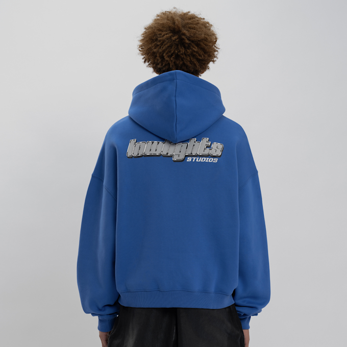 Low Lights Studios Sanded Zip Hoodie blau 32086 2