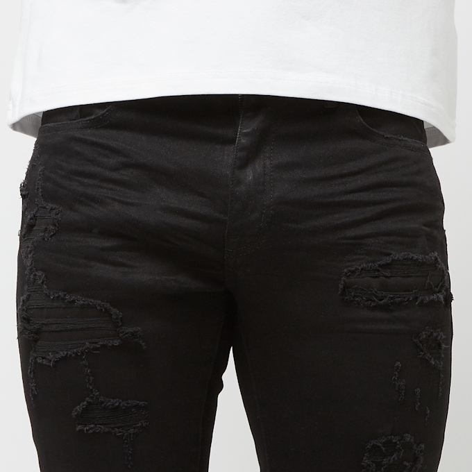 Smoke Rise Distressed Rip & Repair Jeans noir 32110 3