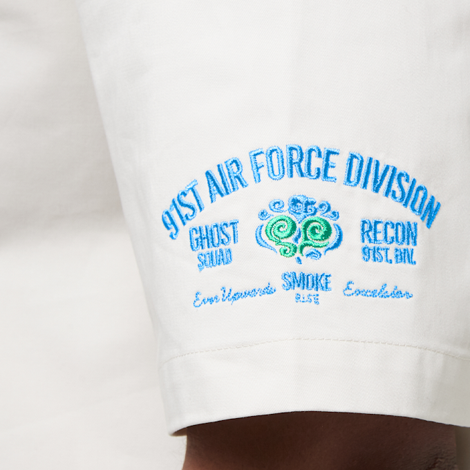 Smoke Rise Fashion Military Twill Shirt biały 32116 5