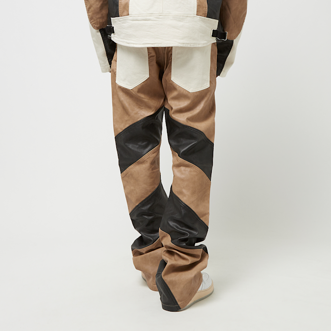 First Row Premium PU Mix Stack Pants brązowy 32182 2