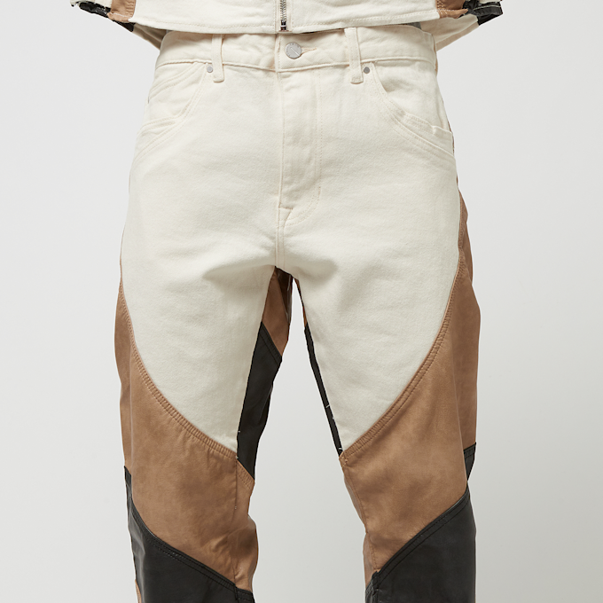 First Row Premium PU Mix Stack Pants brun 32182 3