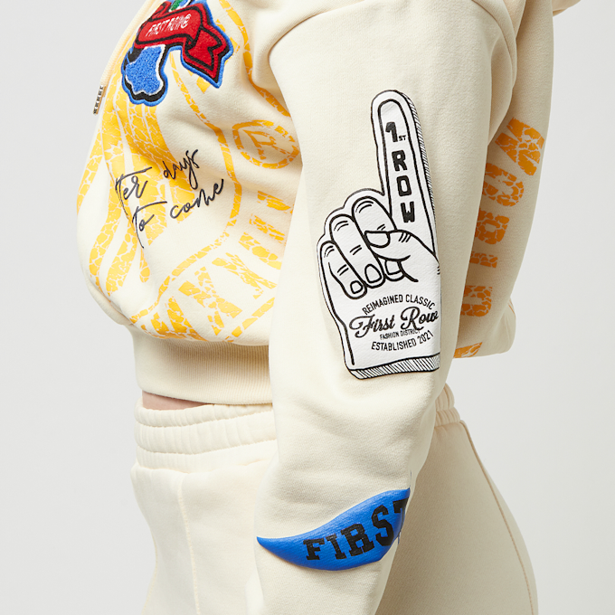 First Row Fleece Hoodie beige 32191 5