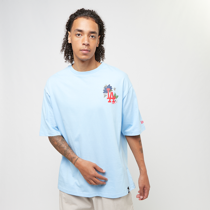 New Era MLB Floral Graphic Oversized Tee Los Angeles Dodgers plava 32345 1