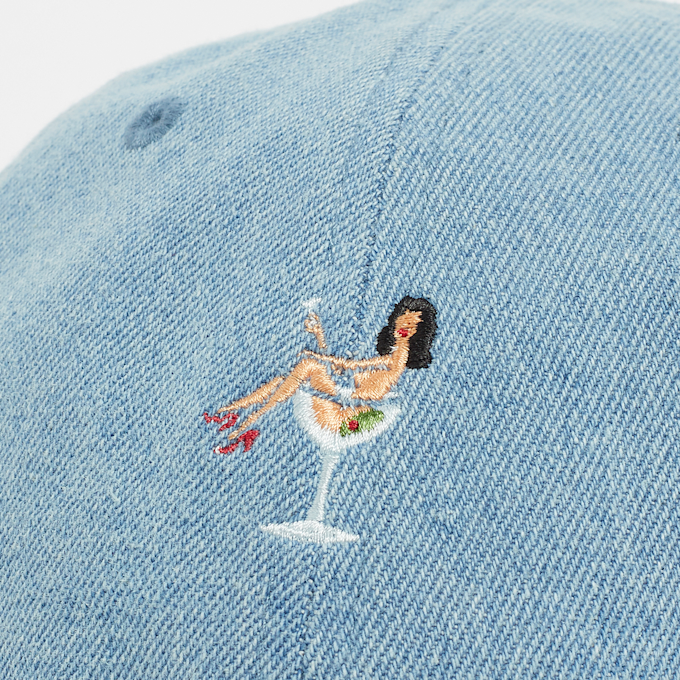 DJINNS Dad Cap Coloured Girl blauw 32408 4