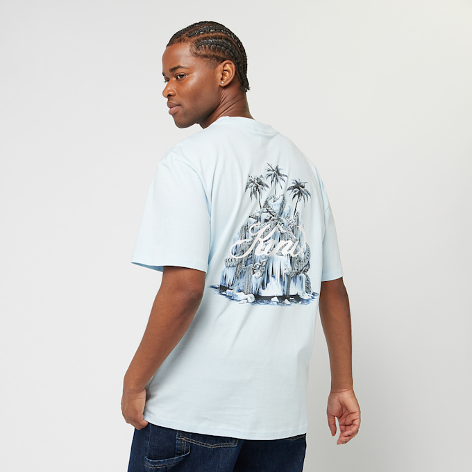 Karl Kani Kani Glacier Palm Trees Backprint Tee light blue azul 41328 1