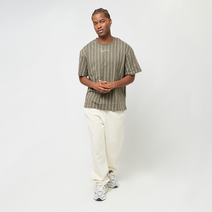 Karl Kani Small Signature Essential Pinstripe Tee light darkbrown/sand brun 41330 4