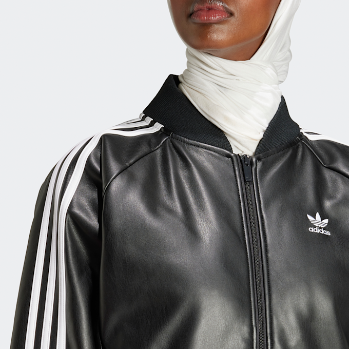 adidas Originals SST Pleather Loose Padded Jacket nero 32568 3