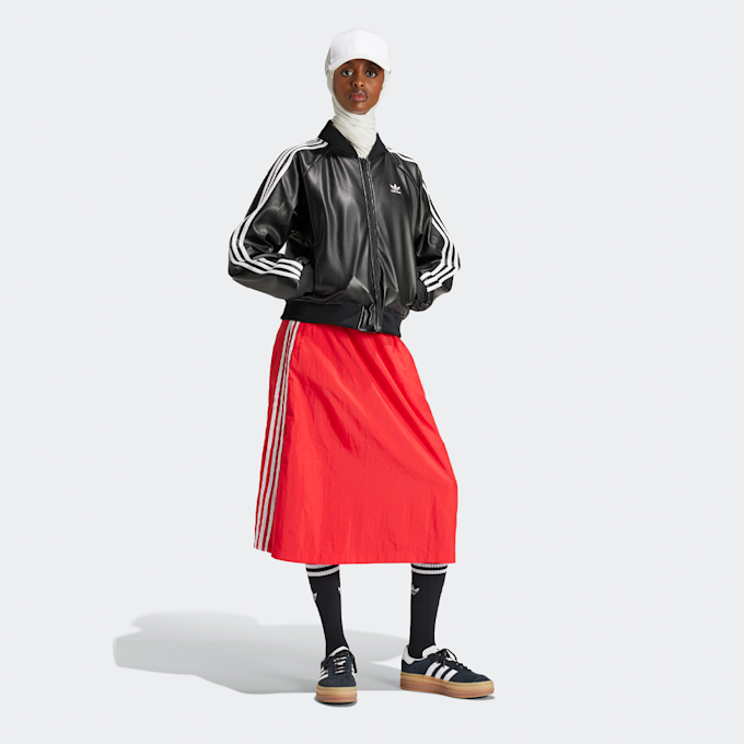 adidas Originals SST Pleather Loose Padded Jacket preto 32568 5