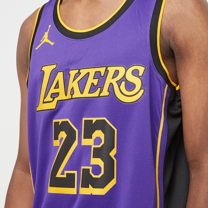 Jordan LeBron James Los Angeles Lakers Statement Edition Dri-FIT NBA Swingman Jersey violeta 32656 3