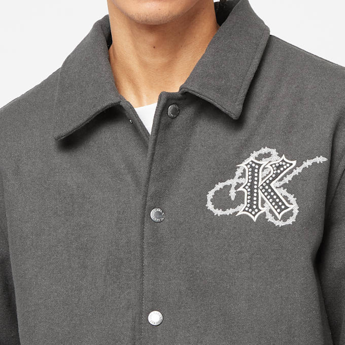 Karl Kani Kani Snow Tiger College Jacket off-white/light blue cinzento 41368 3