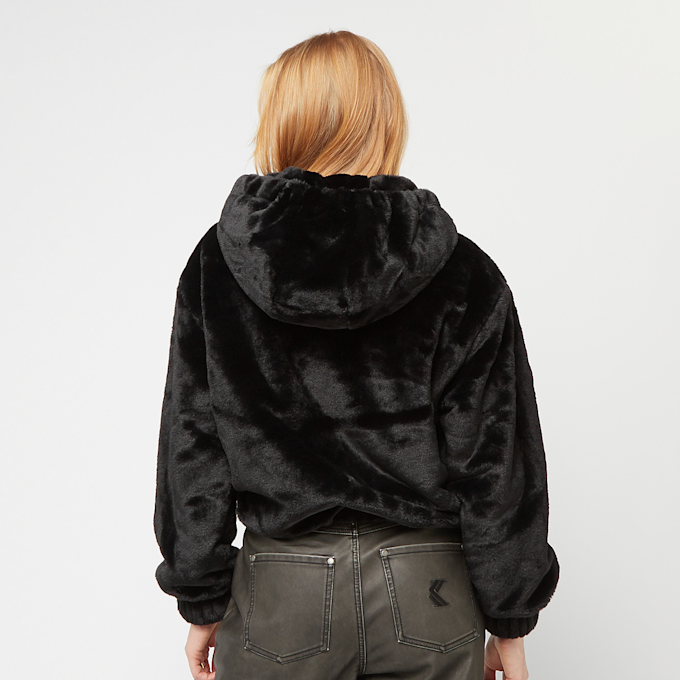 Karl Kani Metal Signature Vegan Fur Zip Hoodie Jacket preto 41347 2