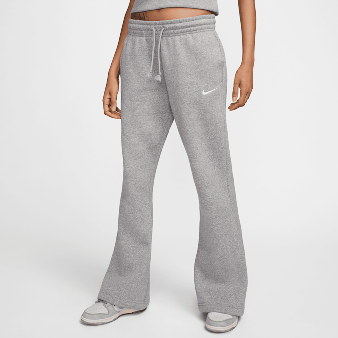 Nike W NSW PHNX FLC MR FLARE PNT dk grey heather/sail szary 29473 1