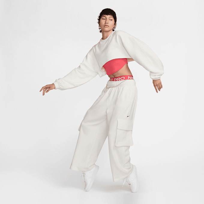 Nike Sportswear Dance Oversized Fleece Pants beż 29475 7