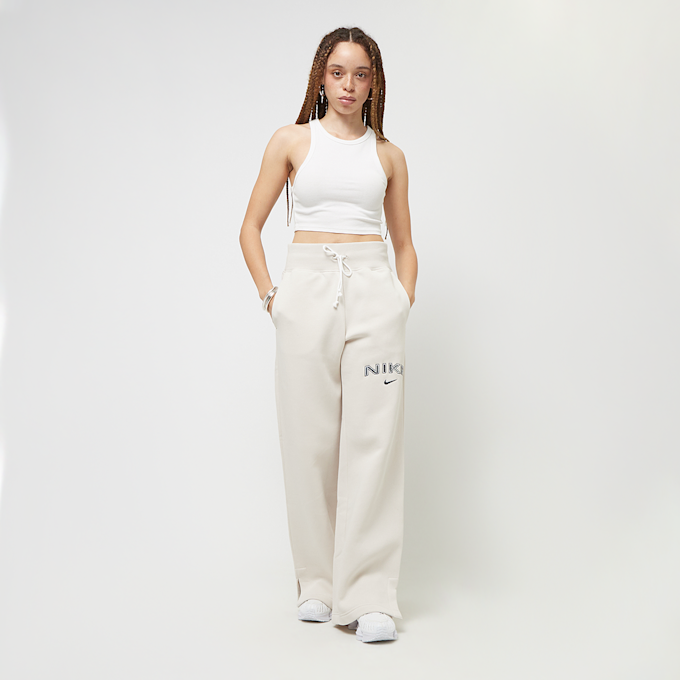 Nike Sportswear Phoenix High-Rise Logo Wide Leg Pants beige 29479 4