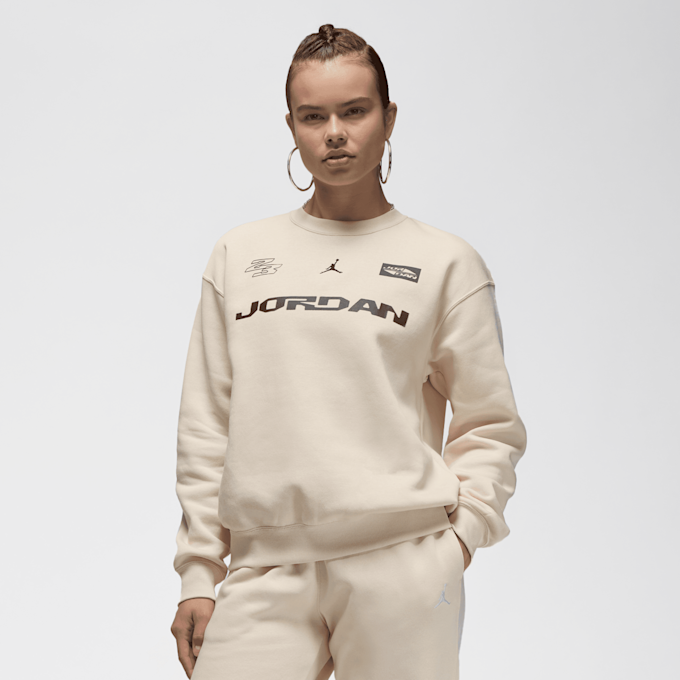 Jordan Brooklyn Fleece Crew-Neck Sweatshirt beige 29621 1