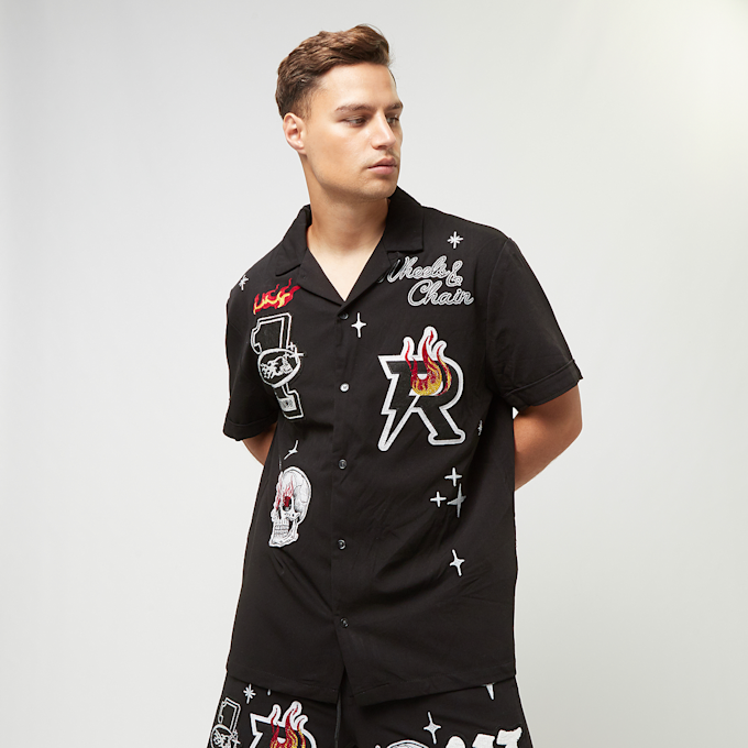 First Row 1St Row Racing Woven Shirts W/Rhinestone schwarz 29695 1