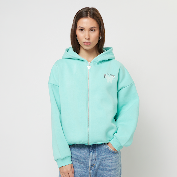 Felicious Regular Zipp Hoodie Lucky Girl turkoois 29697 2