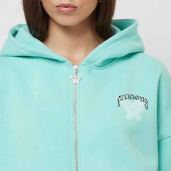 Felicious Regular Zipp Hoodie Lucky Girl turchese 29697 3