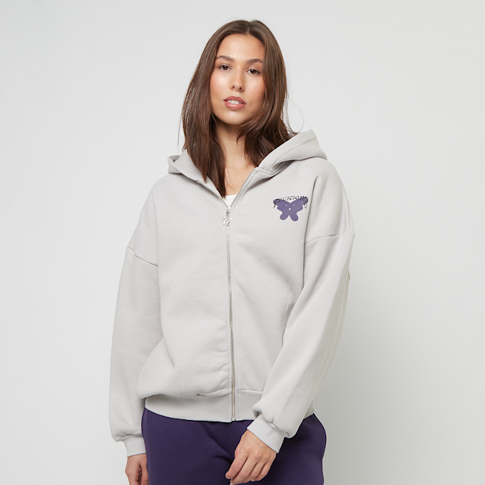 Felicious Regular Zipp Hoodie Lucky Girl grijs 29699 2