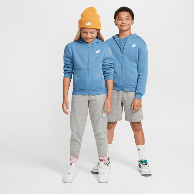 Nike Sportswear Club Fleece Hoodie Fullzip Longsleeve LBR blauw 29739 6