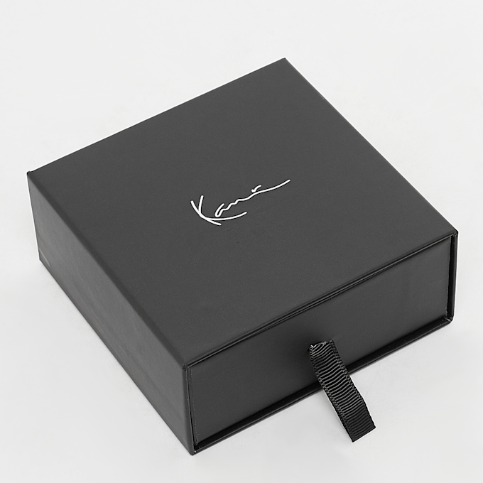 Karl Kani Rhinestone Pendant Cuban Link Chain srebrny 40748 4