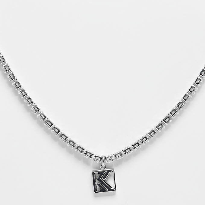 Karl Kani OG01 Diamond Tennis Necklace plata 40749 1