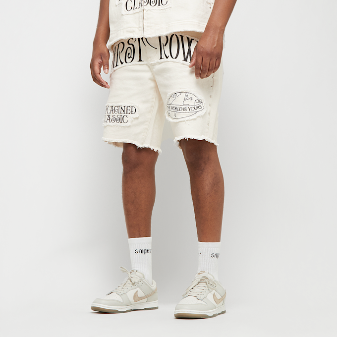 First Row Washed Shorts w/Stud beige 29779 1