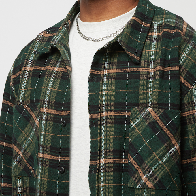 Urban Classics Boxy Fane Check Shirt groen 29811 3