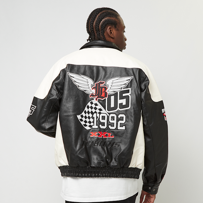 FUBU Corporate Leather Jacke schwarz 32778 2