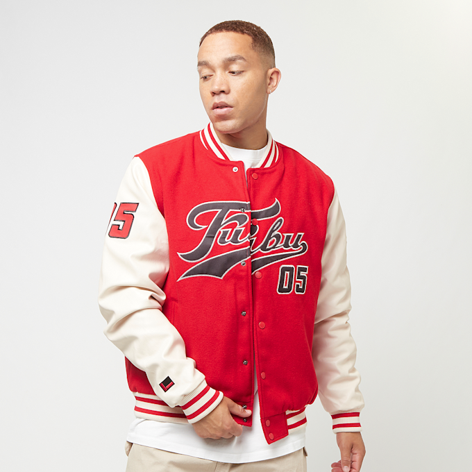 FUBU Varsity Block College Jacket rosso 32780 1