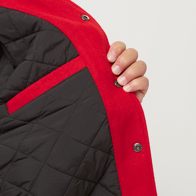 FUBU Varsity Block College Jacket czerwony 32780 4