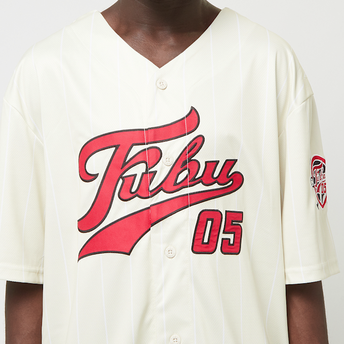 FUBU Varsity Baseball Jersey beż 32785 3