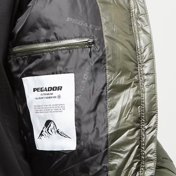 Pegador Georgia Light Glossy Puffer Jacket verde 32841 4