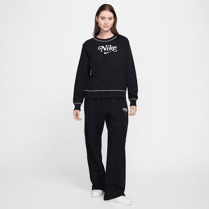 Nike Sportswear Crew-Neck Fleece Sweatshirt czarny 32864 4