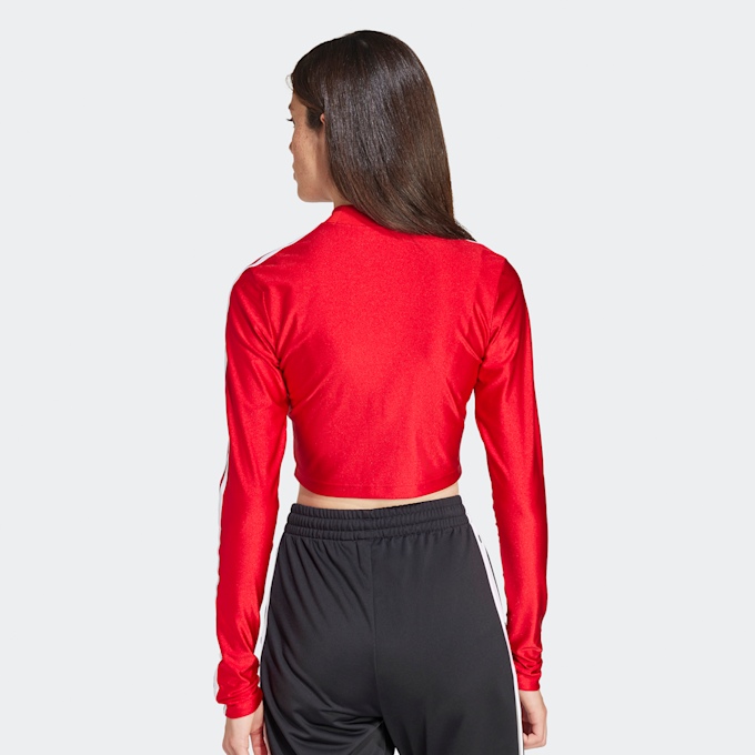 adidas Originals 3-Streifen Cropped Longsleeve rot 32938 2