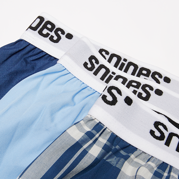 SNIPES 3 PACK - White Tape Pack Woven Boxershorts plava 32953 2