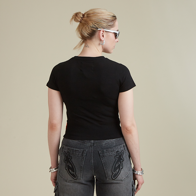 SNIPES Globe Studs Baby Tee nero 33024 2