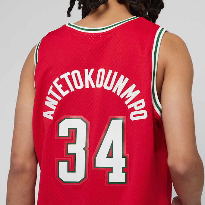Mitchell & Ness Giannis Antetokounmpo NBA Milwaukee Bucks 2014/15 Swingman Jersey crvena 33111 5