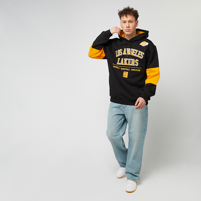 Mitchell & Ness Retro Fleece Hoodie Vintage Los Angeles Lakers preto 33118 5