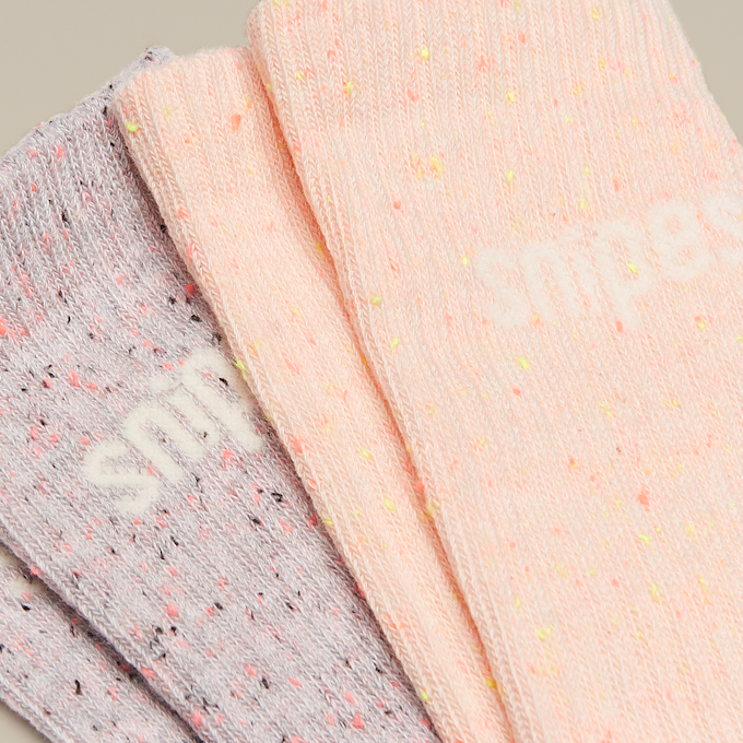 SNIPES 2 PACK - Basic Logo Confetti Crew Socks multicolor 33181 2