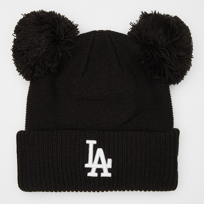 New Era Female Knit Med Double Pom MLB Los Angeles Dodgers nero 33203 1