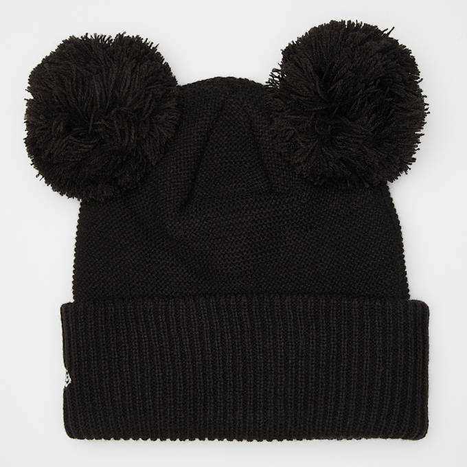 New Era Female Knit Med Double Pom MLB Los Angeles Dodgers preto 33203 2