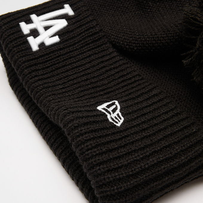 New Era Female Knit Med Double Pom MLB Los Angeles Dodgers nero 33203 3